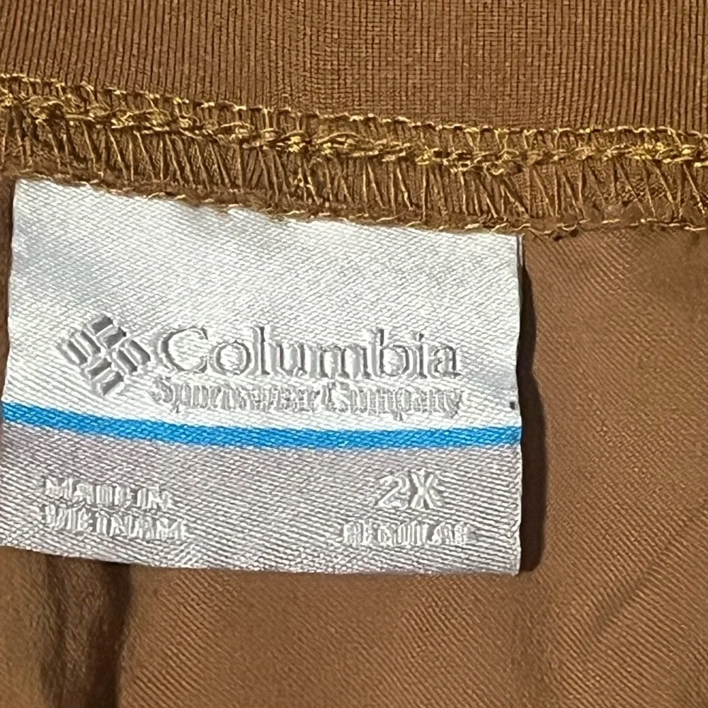 Columbia 2X Brown Jogger Pants Elastic Waist Stretch Outdoor Plus Size - Picture 7 of 7